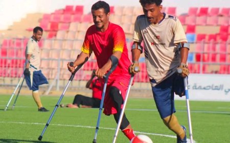 أقيمت في أجواء رائعة.. عدن تستضيف مباراة كروية لرياضة المبتورين لكرة القدم