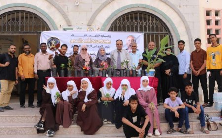 الأمانة العامة تدشّن مبادرة تشجير مدارس العاصمة عدن