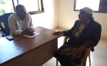 مدير عام مكتب الزراعة والري بأبين يلتقي بمدير عام مديرية جيشان