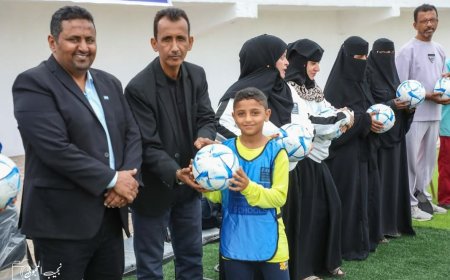 بحضور الدكتور زياد المحوري والأستاذ محمد حيدان : تدشين برنامح الفيفا لكرة القدم للمدارس في بلادنا