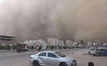 تحذر من موجة غبار شديدة تشهدها عدة مناطق في اليمن