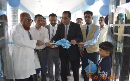 الكمال وطريق يدشنان المخيم الطبي الجراحي المجاني لعمليات استئصال اللوز واللحمية بمستشفى بن زيلع الحديث بسيئون بدعم كويتي