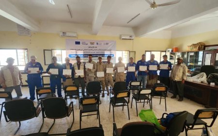 الصندوق الاجتماعي للتنمية يختتم مشروع التلمذة المهنية بردفان لحج