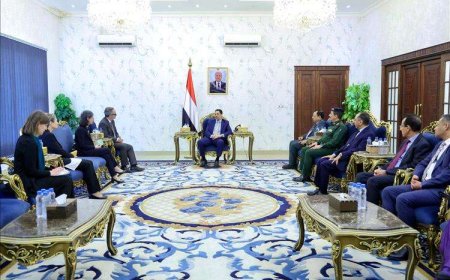 رئيس الوزراء بنمبارك يستقبل في عدن بعثة وسفراء عدد من دول الاتحاد الأوروبي