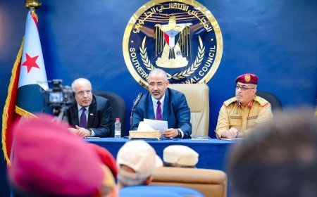 الرئيس الزُبيدي يرأس اجتماعا موسعا للقادة العسكريين والأمنيين الجنوبيين
