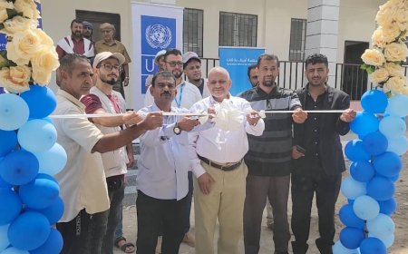 بتكلفة ( 130 ) ألف دولار.. محلي المنصورة يفتتح مشروع بناء ( 6 ) فصول إضافية بثانوية أحمد خليفة "للبنين"