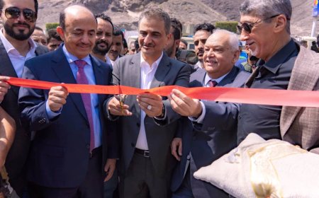 بتمويل من مجموعة هائل سعيد انعم.. محافظ عدن ووزير الخدمة المدنية ورشاد هائل يفتتحان حديقة " عدن مول" بالعاصمة عدن