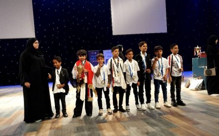 عباقرة مدرسة ذمثبة يعتلون منصات التتويج في مسابقة الحساب الذهني العالمية بالسعودية