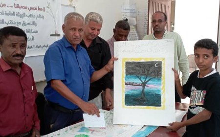 مكتب البيئة ينظم مسابقة بيئية في فن الرسم البيئي الأندية البيئية المدرسية بأبين