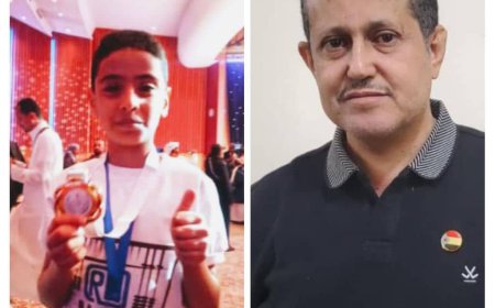 رئيس انتقالي لحج يهنئ طفل التوحد كارم مزيد بإحرازه المركز الأول في مسابقة الحساب الذهني العالمية المقامة بالسعودية
