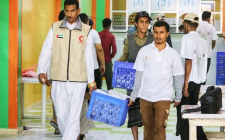 بدعم إماراتي.. "الهلال الأحمر" يدشن مشروع إفطار صائم في شبوة