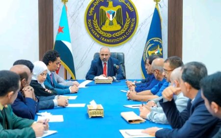 الرئيس الزُبيدي يرأس اجتماعا استثنائيا لرؤساء الهيئات التنفيذية بالمحافظات وعدد من دوائر الأمانة العامة