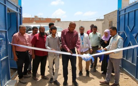 تدشين مشروع إعادة تأهيل محطة 7 يوليو بمديرية البريقة في عدن