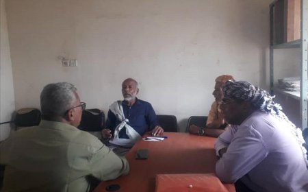 انتقالي خنفر يزور مكتب الزراعة والري بالمديرية للاطلاع على أبرز التحديات والمشاريع