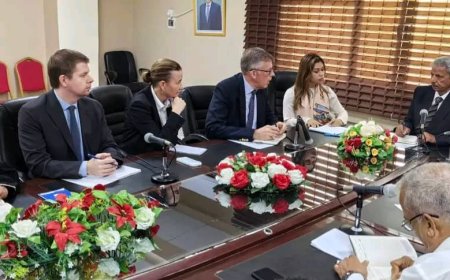 محافظ لحج يلتقي وفد مكتب المبعوث الاممي للامين العام للامم المتحدة في اليمن