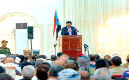 عيدروس الزُبيدي في لقاء مسائي موسع في أبين  (نص كلمته ) وصور