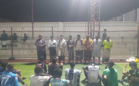 أمين عام محلي قشن يحضر آخر استعدادات النادي للمشاركة في بطولة المريسي الرمضانية بعدن