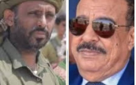 الشيخ بن حبريش يطمئن على صحة اللواء بن بريك ويهنئه بشهر رمضان المبارك