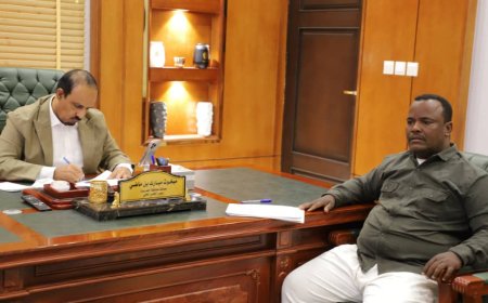 محافظ حضرموت يلتقي مدير مشروع كهرباء ميفع الأهلية