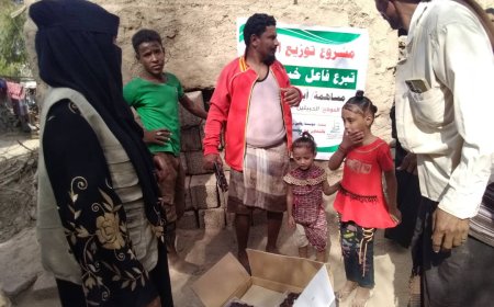 جمعية التراحم توزع التمور للأسر الأكثر فقراً بدعم سخي من مؤسسة روبي ردفان