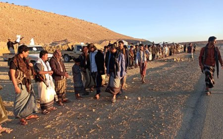 رئيس حلف قبائل حضرموت يزور المرابطين في نقطة غرب العليب