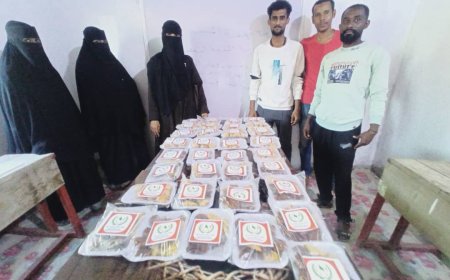 جمعية نهضة المسيمير تقوم بمبادرة إفطار الصائم بمنطقة (الحفرة) بالمسيمير في خنفر