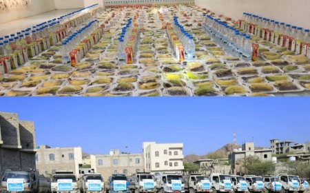 تعز :فجر الأمل تدشن مشروع الماء في المدينة وتوزع ألف وخمسمائة وجبة إفطار وعشاء