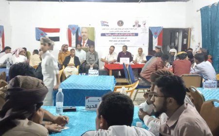 النصر يرافق العرشي لنهائي المسابقة الثقافية للمجلس الانتقالي الجنوبي بمديرية الضالع