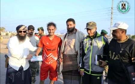أمن لحج يقلب الطاولة على طوارئ دلتا أبين ويحقق فوزًا كبيرًا في ربع نهائي بطولة الحزام الأمني الرمضانية