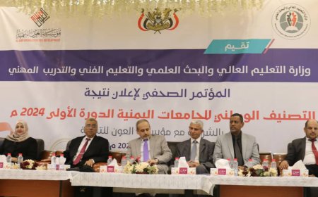 وزارة التعليم العالي تعلن نتائج تصنيف الجامعات اليمنية 2024