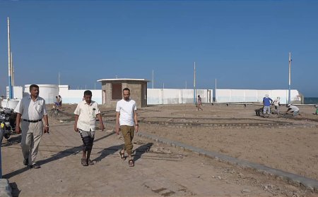 بتوجيهات من محافظ ابين.. ترميمات لكورنيش الزعيم الشهيد سالمين بالشيخ عبدالله استعدادا لعيد الفطر المبارك