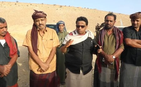 القائم بأعمال رئيس حلف قبائل حضرموت يتفقد أحد مواقع قوات حماية حضرموت