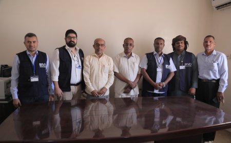 وفد جمعية الأمين يزور مكتب الصحة بالمهرة لتعزيز التعاون وتطوير الخدمات الصحية