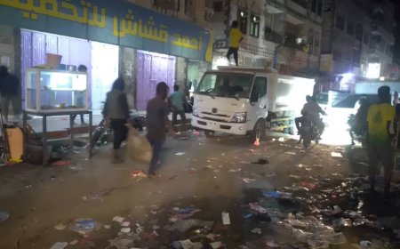 صندوق نظافة لودر يواصل حملة نظافة المدينة