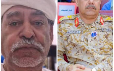 قائد محور عتق يعزي في وفاة العميد مساعد شيخ مساعد سنيد