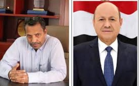 محافظ أبين يرفع برقية تهنئة ومباركة لفخامة رئيس مجلس القيادة الرئاسي ، و أعضائه  بمناسبة عيد الفطر المبارك.