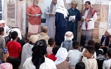 أبين : جامع جعار يحتفي بتكريم طلاب ومعلمي تحفيظ القرآن الكريم في حفل سنوي مميز
