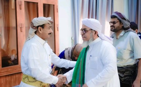 المحافظ بن الوزير، في أجواء احتفالية وتلاحم مجتمعي، يستقبل المهنئين بعيد الفطر المبارك