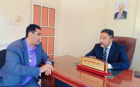 رئيس تنفيذية إنتقالي أبين يلتقي مدير الاتصالات وتقنية المعلومات بالمحافظة