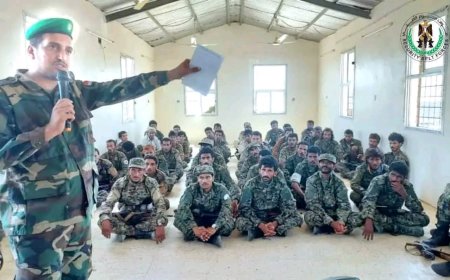 فريق التوجيه المعنوي بالحزام الأمني ينفذ نزولًا ميدانيًا توعويًا في قطاع ساحل أبين