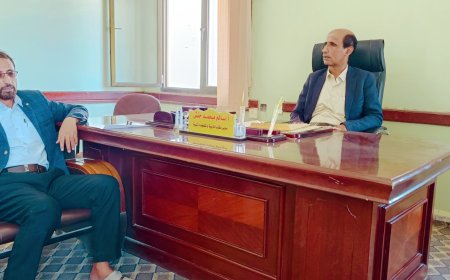 مدير مكتب التربية شبوة يلتقي بمديرو الإدرات التربوية نصاب وميفعة والمركز التعليمي بجباه لمناقشة التحضيرات لاختبارات مرحلة النقل