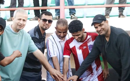 في لحظة وفاء .. أسرة الفريق الكروي الأول بنادي أهلي عدن تودع النجم حسن السقاف