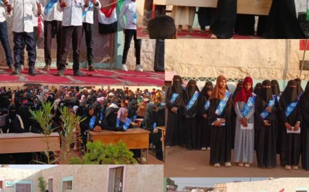 تعز .مدرسة الفتح لتعليم وتحفيظ القرآن الكريم تكرم (٣٠) حافظا وحافظة  .