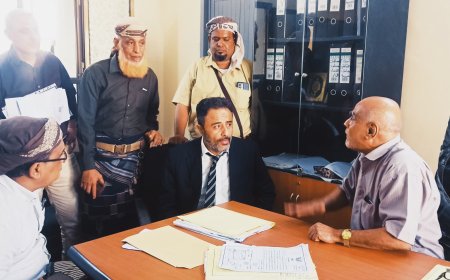رئيس تنفيذية انتقالي أبين يزور محكمة الاستئناف بالمحافظة
