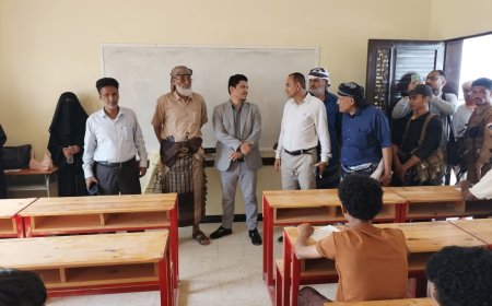 مدير عام البريقة يدشن امتحانات أول وثاني ثانوي للعام الدراسي 2024-2025م