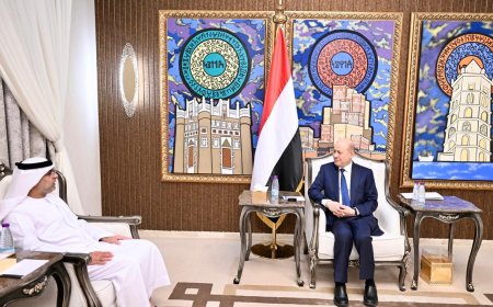 رئيس مجلس القيادة يستقبل سفير دولة الامارات العربية المتحدة