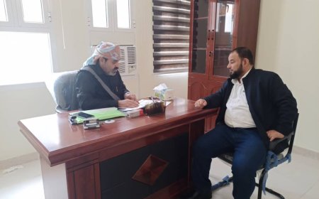 نائب رئيس اللجنة الاستشارية لشؤون قضايا الثأر بمجلس المستشارين يلتقي الدكتور الشبحي بمكتبه بالعاصمة عدن