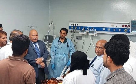 البيشي وحيدرة يفتتحان التشغيل التجريبي لقسم الإنعاش والعناية المركزة في مستشفى الصداقة بعدن