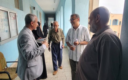 الوكيل الشبحي يدشن بدء دراسة الفتيات لدبلوم القبالة ويتفقد سير العملية الدراسية في معهد أمين ناشر العالي للعلوم الصحية