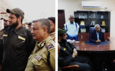 رئيس مصلحة الأحوال المدنية يدشن نظام السجل المدني الإلكتروني في محافظة لحج ويبحث مع قيادة المحافظة سبل دعم وتطوير القطاع